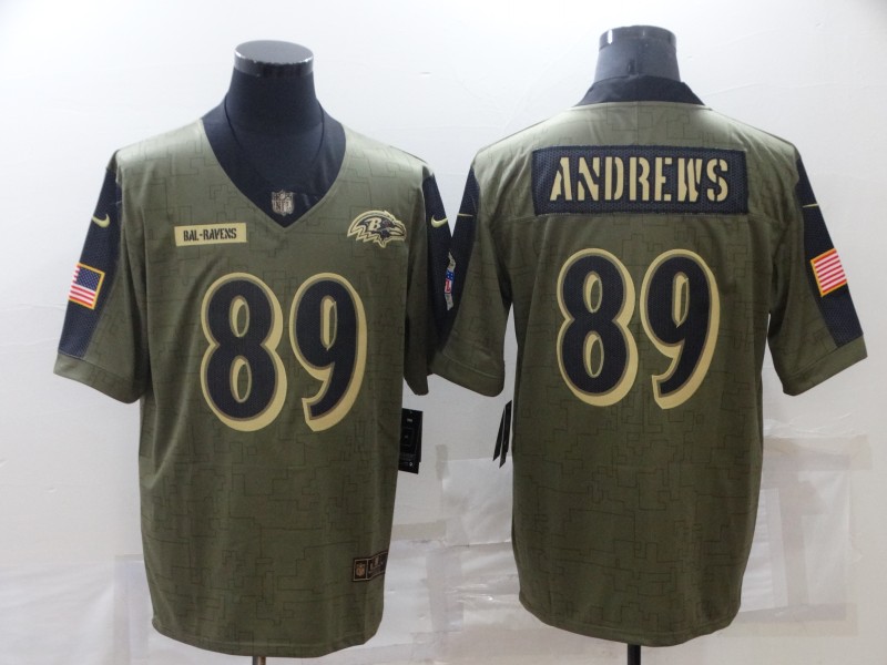Men's Baltimore Ravens Mark Andrews #89 Brown Jersey